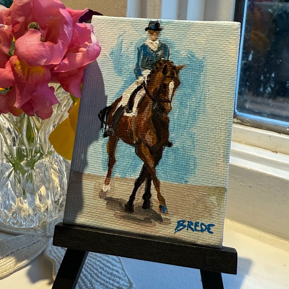 Equestrian painting ORIGINAL ART horse equine dressage eventing